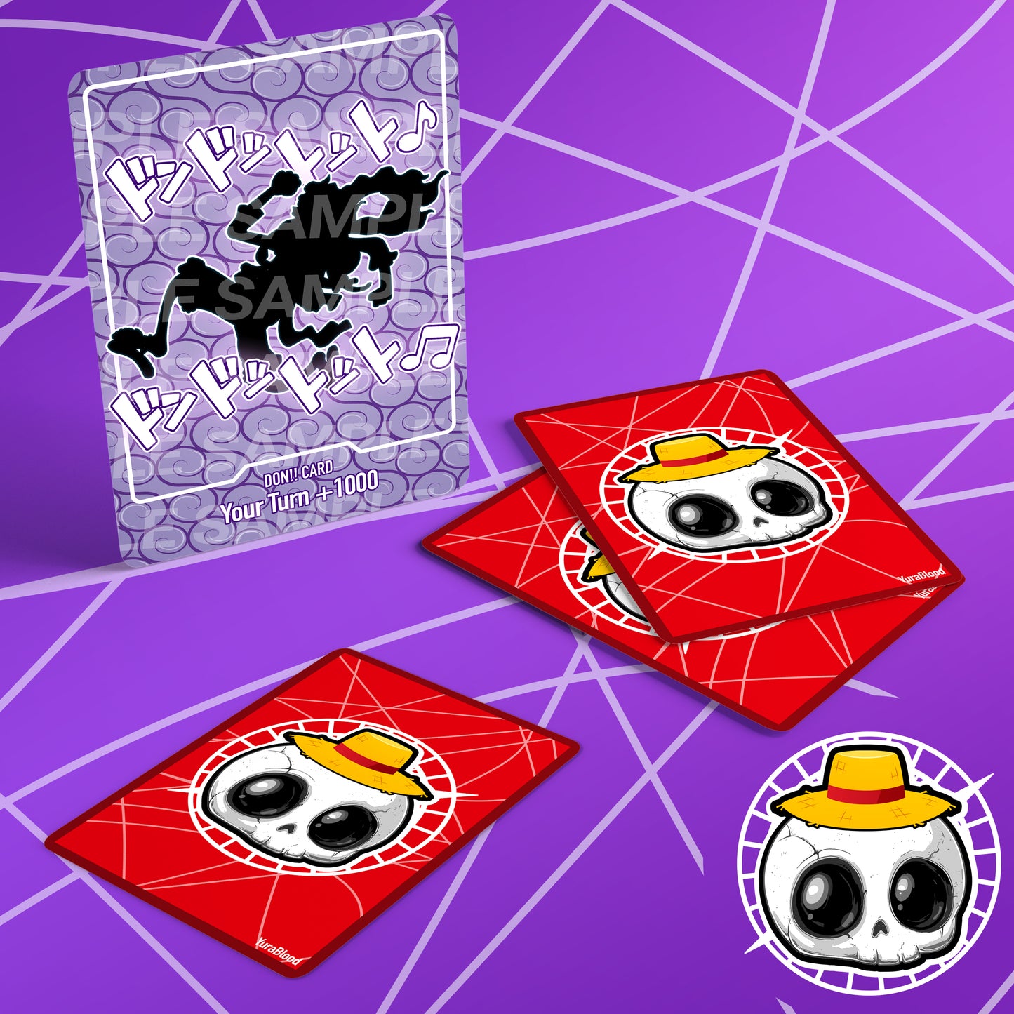 BUNDLE : One Piece Nika Drums Of Liberation Mat + DON!! Set.