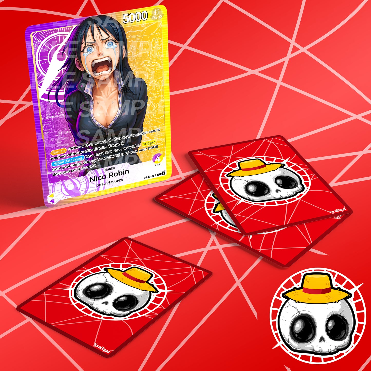 One Piece Custom Leader OP09 P/Y Nico Robin card