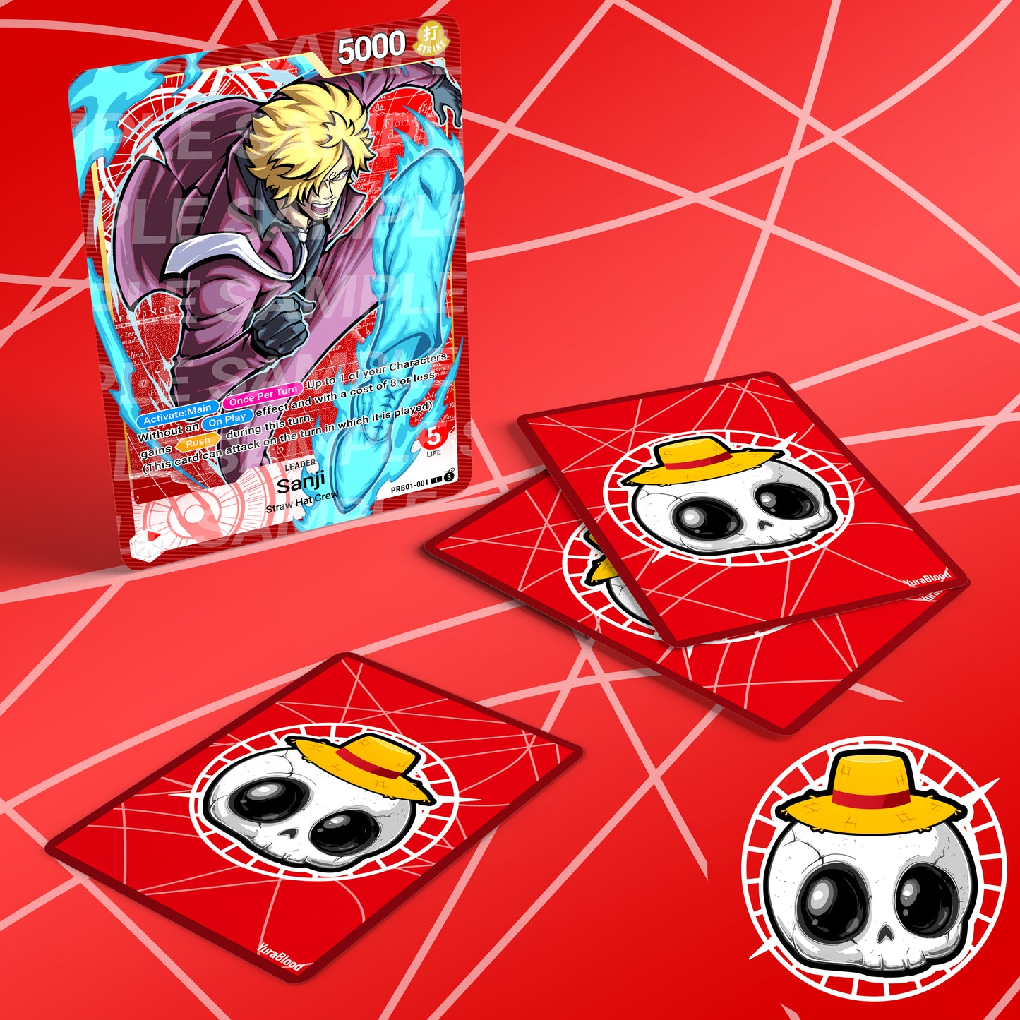 One Piece Custom Leader PRB01 R Sanji card