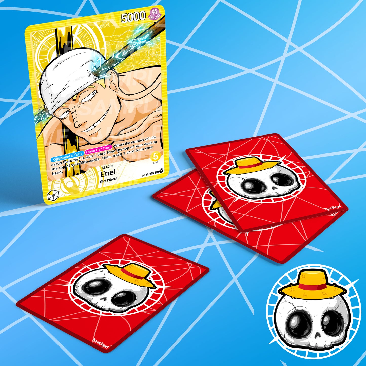 One Piece Custom Leader OP05 Y Enel card
