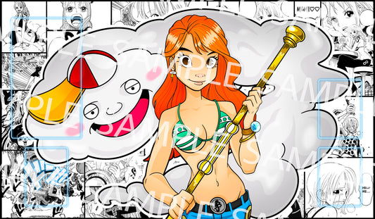 One Piece Nami Cartoon Playmat