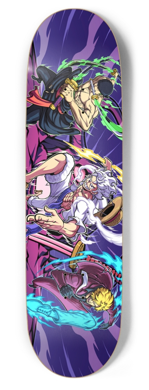 One Piece Limited edition Skateboard Deck Monster Trio