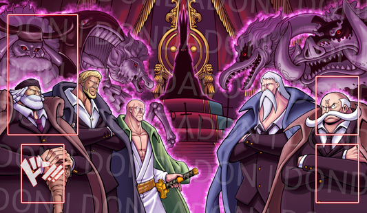 One Piece Imu and Gorosei Playmat