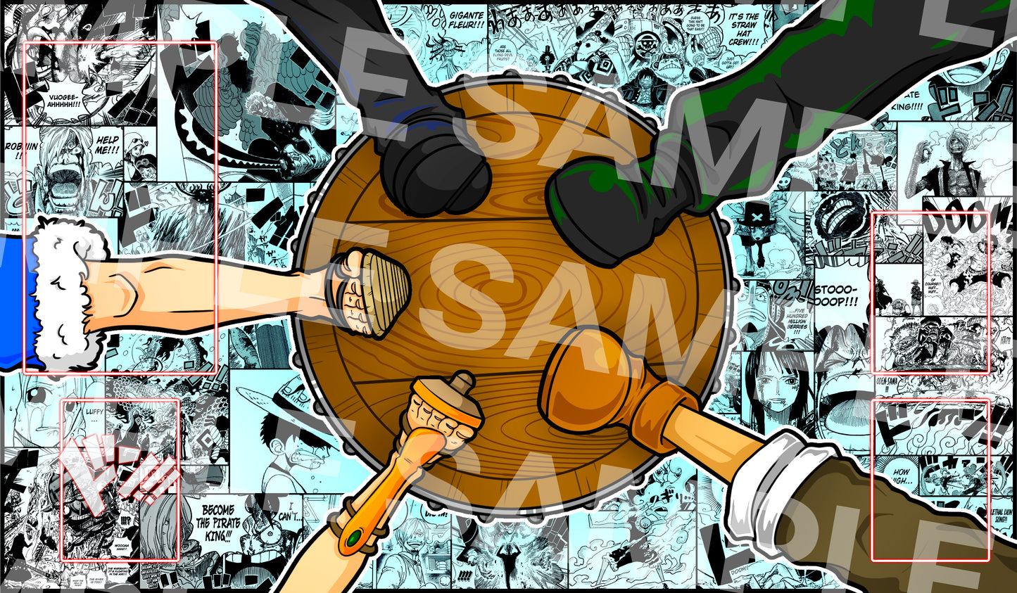 One Piece Straw Hats East Blue Barrel Playmat