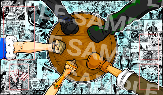 One Piece Straw Hats East Blue Barrel Playmat
